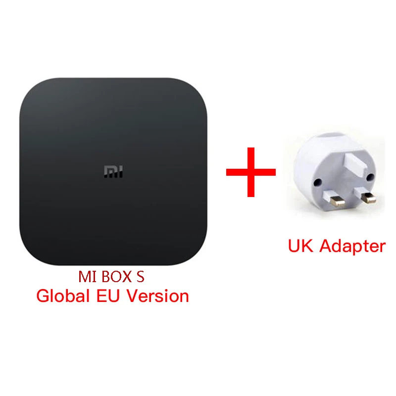 S EU version add UK Оригинальная глобальная версия Xiaomi Mi коробка S 2GB 8GB Android 8,1 Smart 4K со сверхвысоким разрешением Ultra HD, WI-FI Google Cast Netflix IPTV Set-top Box - Цвет: S EU version add UK