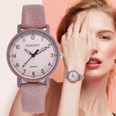 Новинка gogoey Модные женские фирменные часы модные кожаные relogio feminino montre femme reloj hombr |