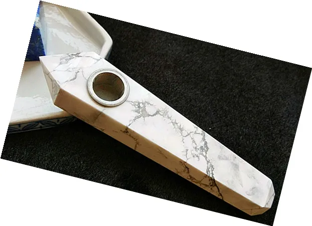 Natural Quartz white Turquoise wand point crystal smoking pipe tobacco cigarett treatment | Дом и сад