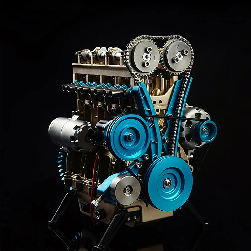 Четырехцилиндровый мини-двигатель без Стирлинга Haynes модель металлическая сборка может начать модель, процесс: анодирование