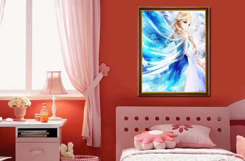 Стразы DIY пластиковые поделки картина алмазная Снежная фея квадратная Алмазная