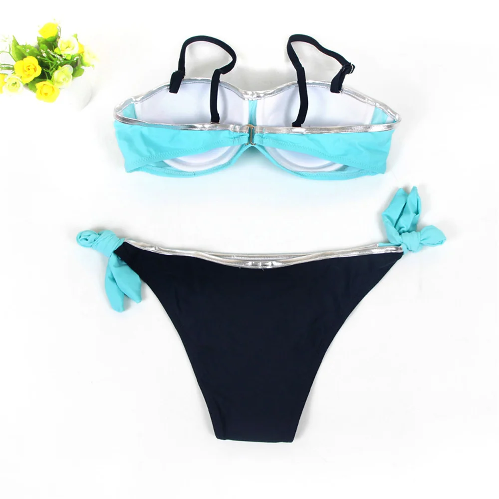 Push Up Sexy Bikini Swimwear Women New Large Size Halter Swimsuit Bikini Brazilian Beachwear Bathing Suit Women Two Pieces