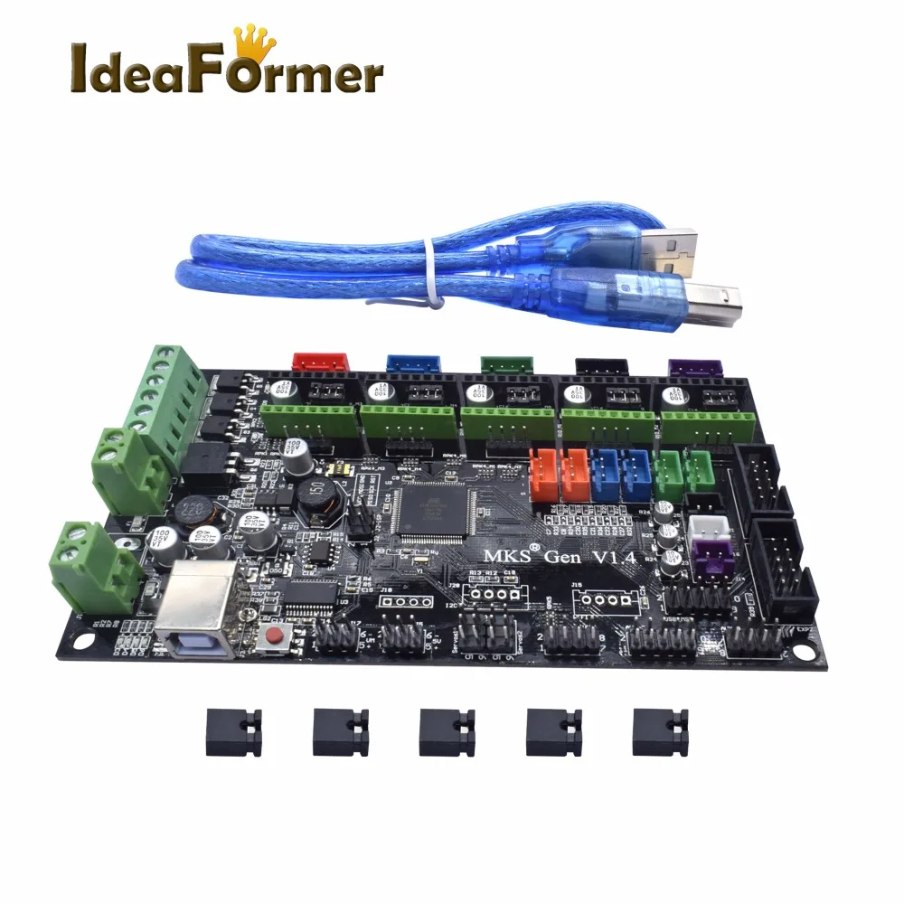 Материнская плата контроллера MKS GEN V1.4 с USB кабелем для Reprep DIY 3D принтера 1 шт.|control