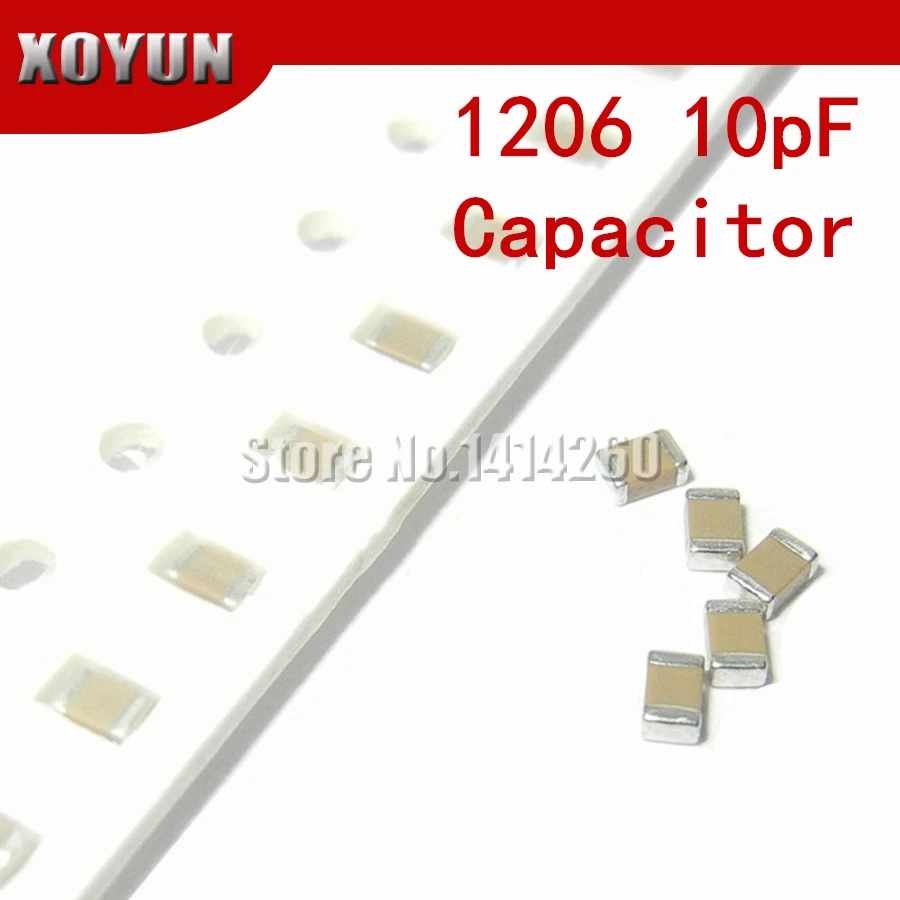 

100 шт 1206 100PF NPO ошибка 5% 50V 1206 100P 0.1NF smd конденсатор