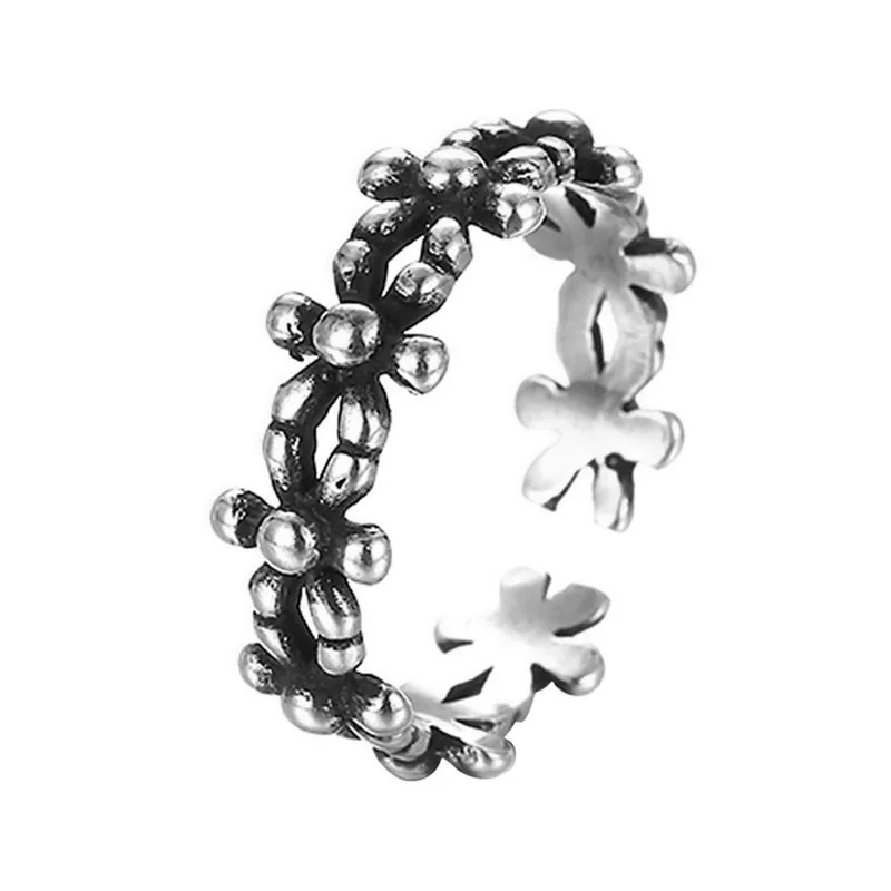 style 21 QIAMNI Модные женские Геометрические твист цветочные кольца наборы Винтаж для мужчин тайские серебряные костяшки пальцев ног палец кольцо Богемия Ювелирные Изделия Bague - Цвет основного камня: style 21