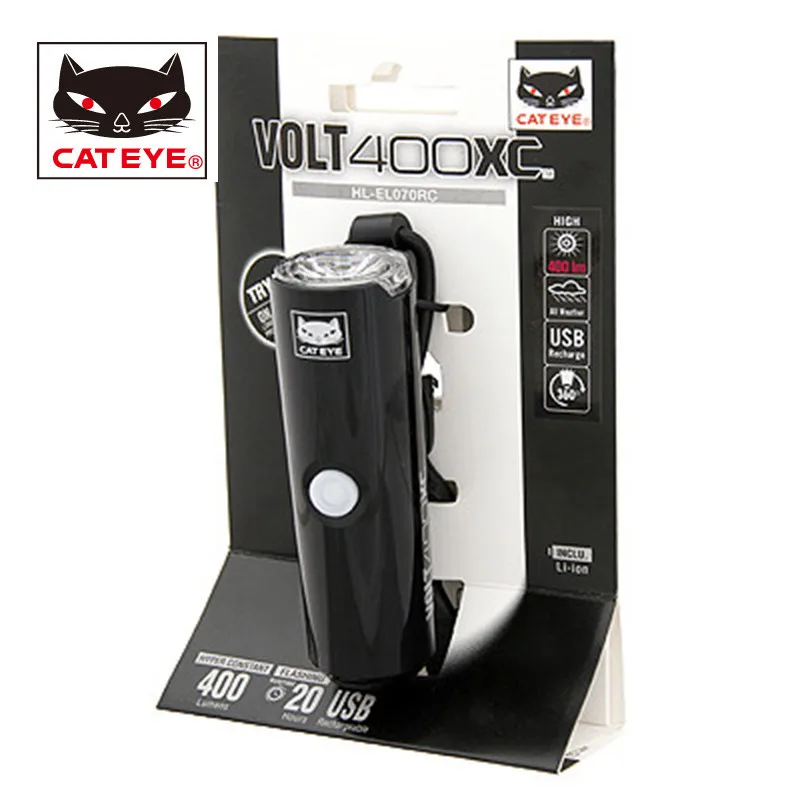 Батарея фонарик Фара, Аксессуары для велосипеда CATEYE USB Перезаряжаемый велосипедный фонарь передний руль ЖК-свет для велосипедов
