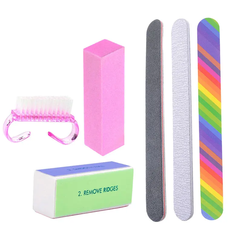 6 шт./компл. пилки для ногтей буферная кисть Набор инструментов маникюра советы
