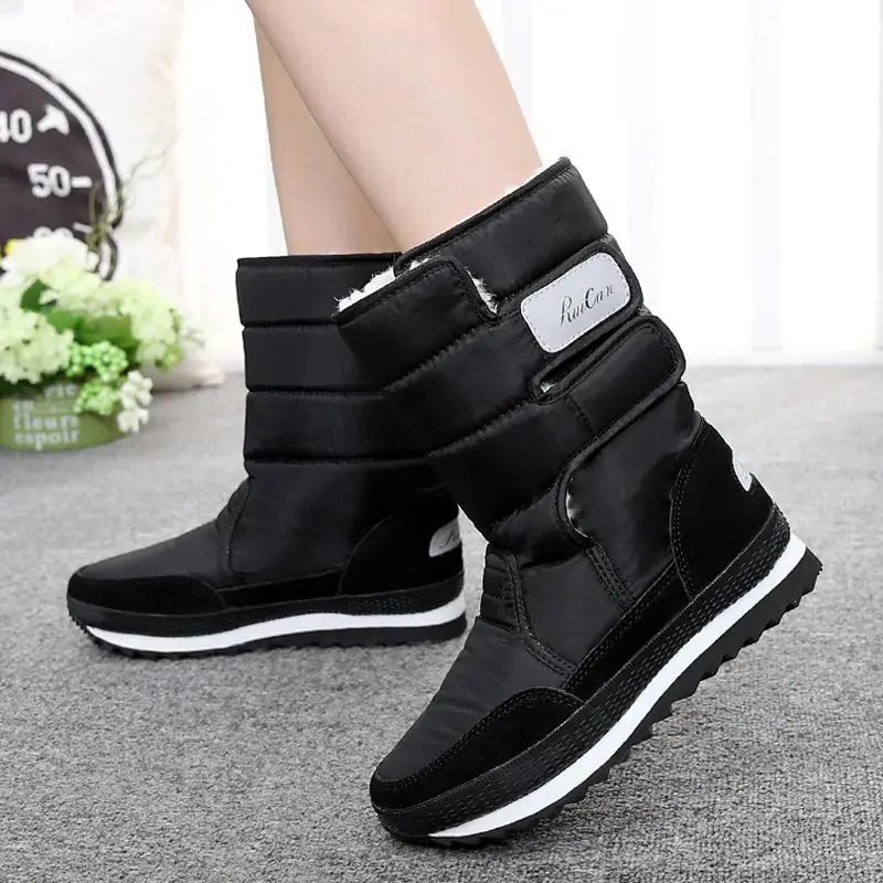 Женские ботинки нескользящая теплая обувь женские зимние ботильоны женская