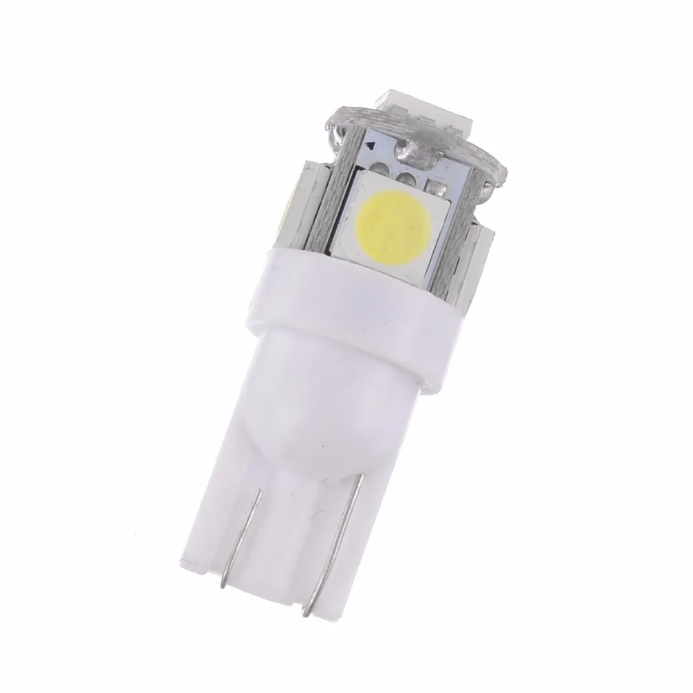 50X T10 5Smd 5050 Светодиодная автомобильная лампа белого розового синего зеленого