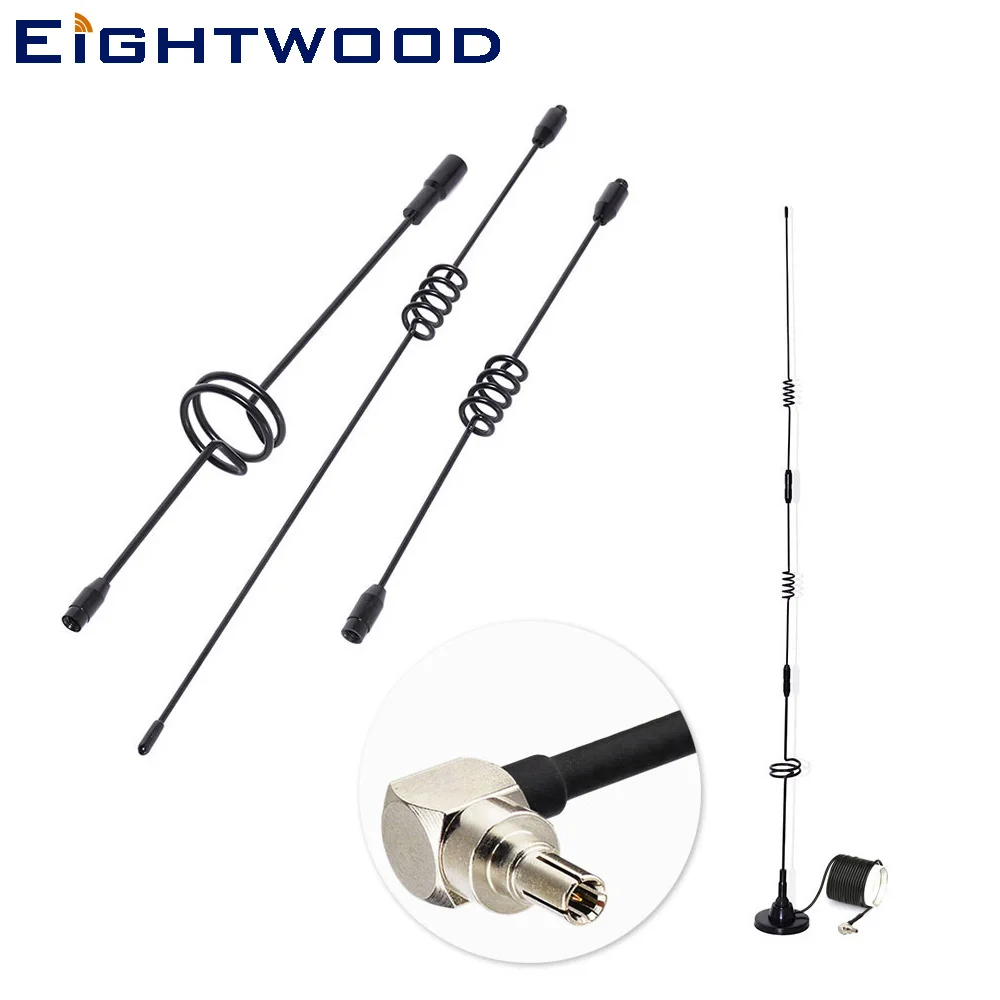 Eightwood 820 - 2170 MHz 4G LTE Antenna CRC9 Male 10DBi Magnetic Mount 300cm Extension Cable for Huawei E156G E160g E169g K4505
