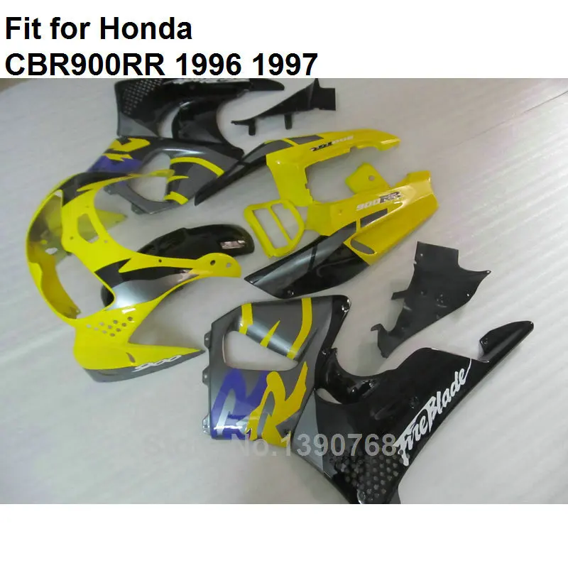 Лидер продаж комплект обтекателей для Honda желтый черный CBR900RR CBR893RR 1996 1997 CBR 893 96 97 IT05