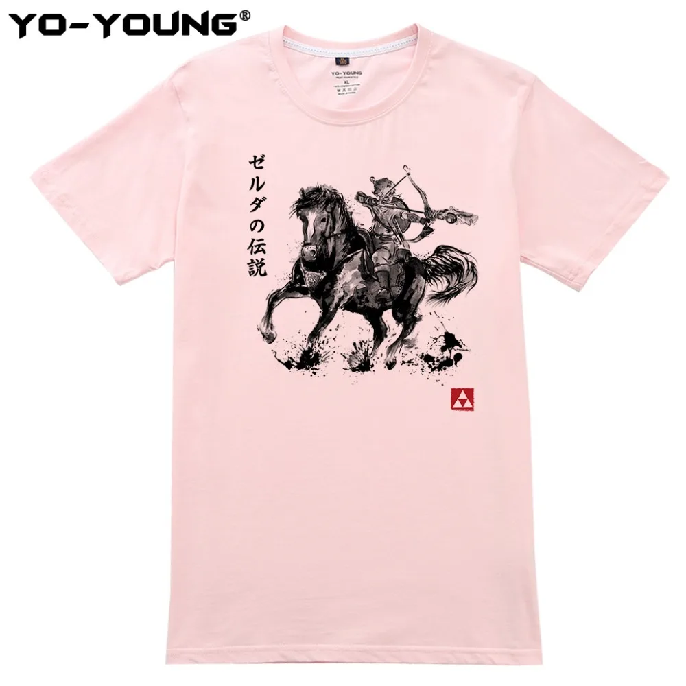Yo Young новый для мужчин футболки легенда о Зельде цифровой печати 100% 180 gsm чесаный