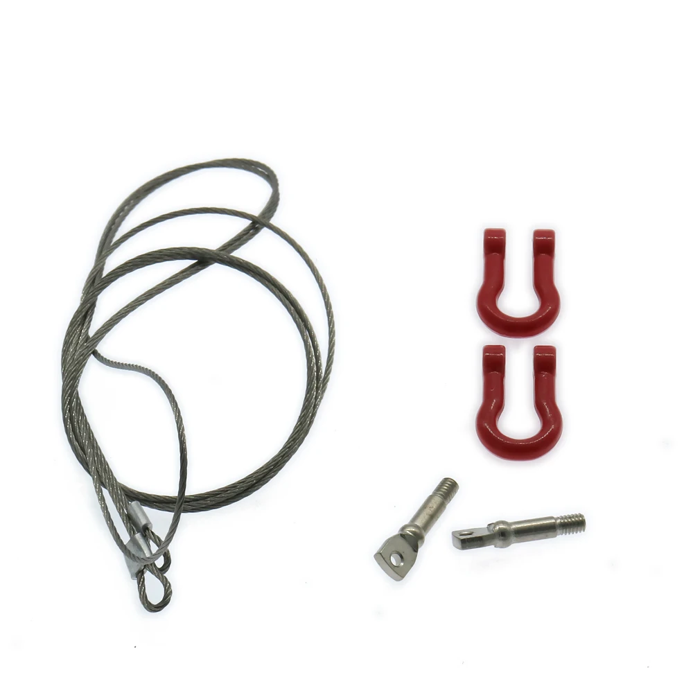1Set RCAWD Metal U Shape Trailer Hook With Steel Wire Rope For Rc Hobby Car Crawler Scale Parts FZ0018 | Игрушки и хобби