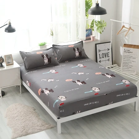 Fitted Sheet1 Новинка, 1 шт., полиэстер, принтд, простыня, скандинавский стиль, простой стиль, полосатый наматрасник, четыре угла, с эластичной лентой, простыня - Цвет: Fitted Sheet1
