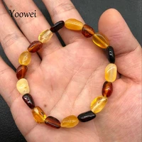 yoowei wholesale price 100 real amber bracelet for women genuine original beads natural stones baltic amber jewelry wholesale