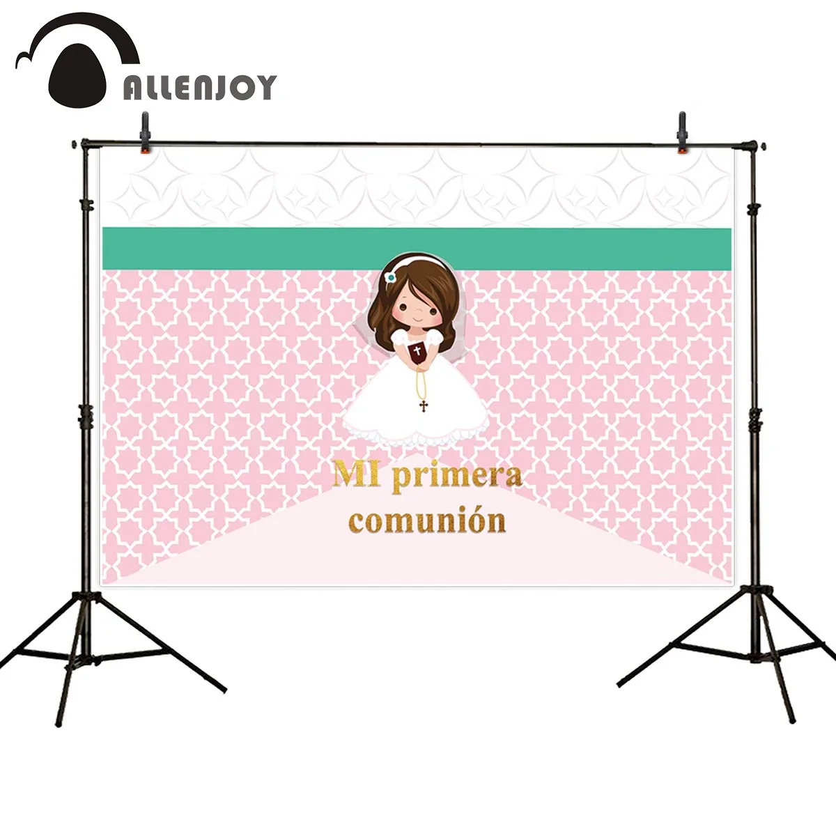 

Allenjoy photography photophones pink damask wedding primera communion photo backdrop photocall backdrops for studio decor