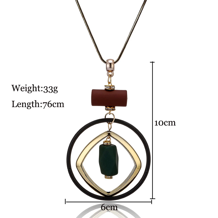 TJP New Hot Sale Fashion Trend Bohemian Style Acrylic Necklace Choker Jewelry For Women &amp Pendant | Украшения и аксессуары