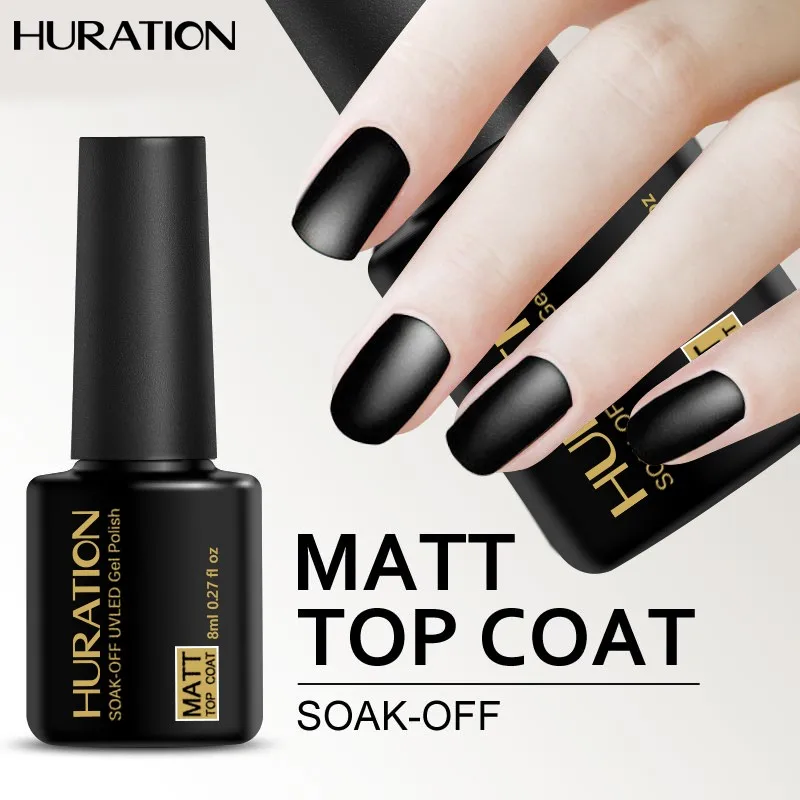 Huration Matt 8 мл Топ матовый лак для ногтей гель гелем коврик Matte Top Coat УФ грунтовка