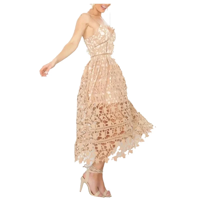 Женское кружевное платье на молнии SESOAF летнее с подкладкой молнии|vestido de festa|lace