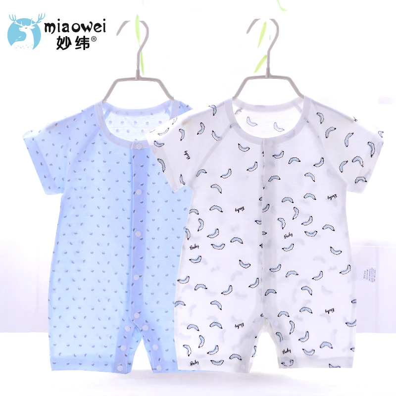 Summer baby onesie thin style short sleeved clothes men and women cotton pajama climbing summer | Детская одежда и обувь