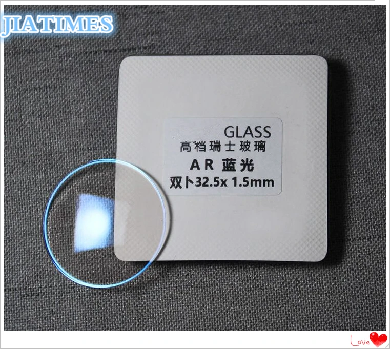 Free Shipping 1pc 1.5mm Thick Concave Blue Light Glass Size from 35.5mm to 38.5mm for Watch Replacement | Наручные часы