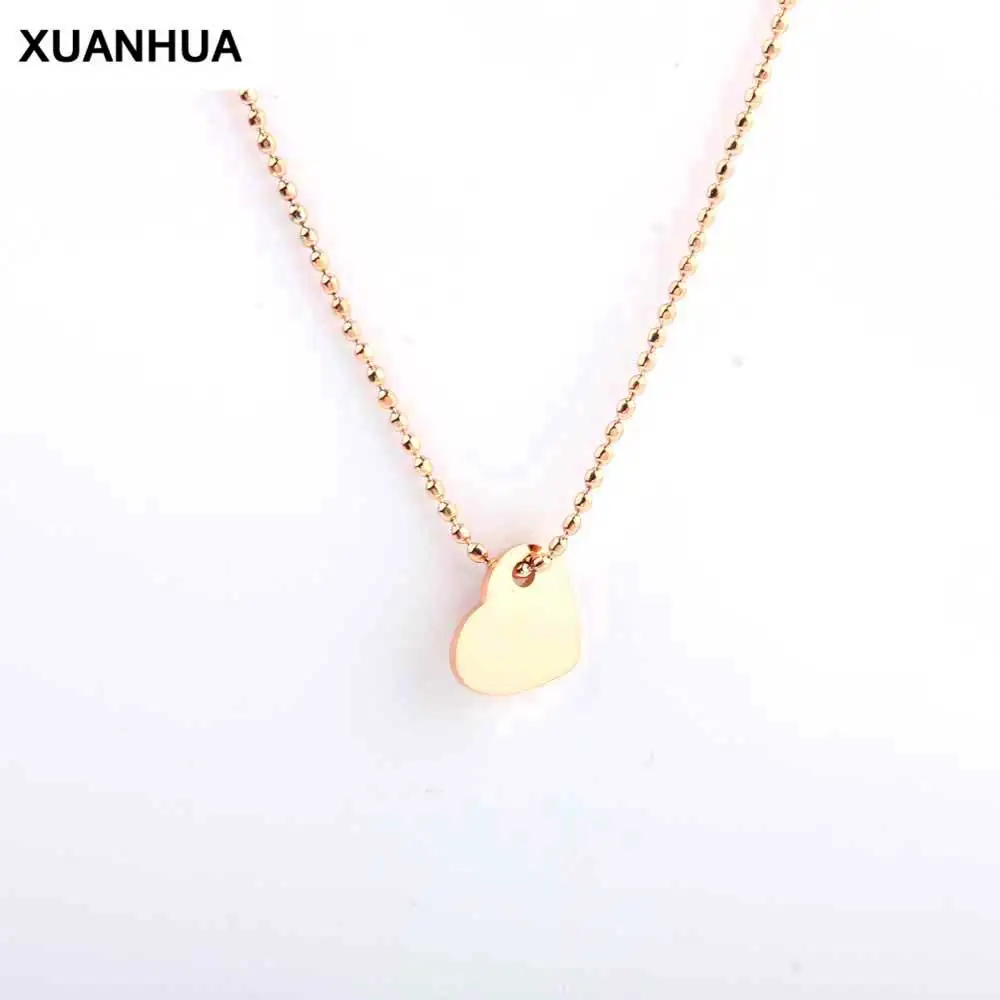 XUANHUA ожерелье из нержавеющей стали с кулоном в виде сердца модные ювелирные