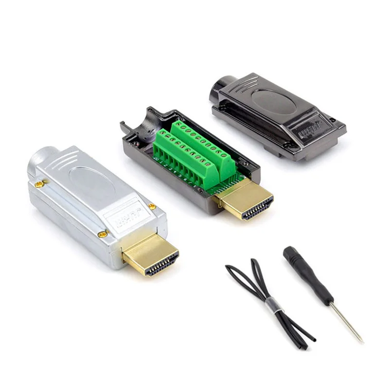HD HDMI видео конвертер 2,0 Solderless разъем HDMI Мужской мини кабель адаптер для монитора и проектора