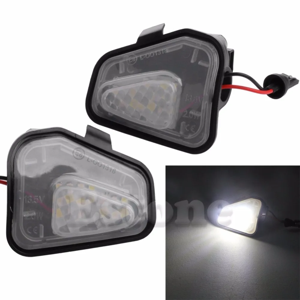 

QILEJVS 2pcs 18 LED Side Mirror Puddle Light Lamp For VW CC Passat Scirocco White new