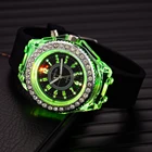 Роскошные женские светящиеся светодиодные часы спортивные цифровые часы мужские часы с силиконовым ремешком унисекс Женские часы relogio feminino reloj saat