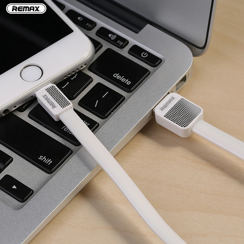 USB кабель для передачи данных REMAX Type C плоский металлический зарядный 2.1A Прочный