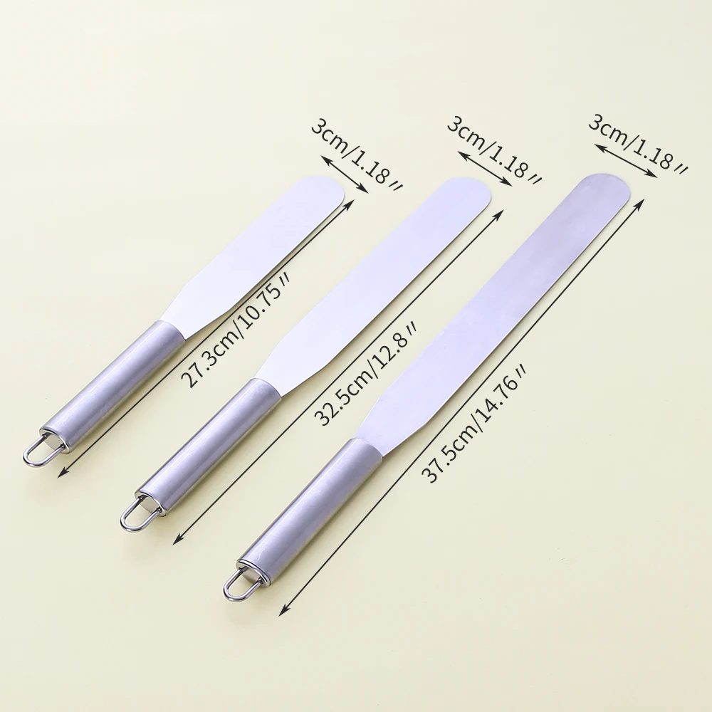 Набор из 3 ножей для сливочного масла нержавеющей стали крема торта лопатка