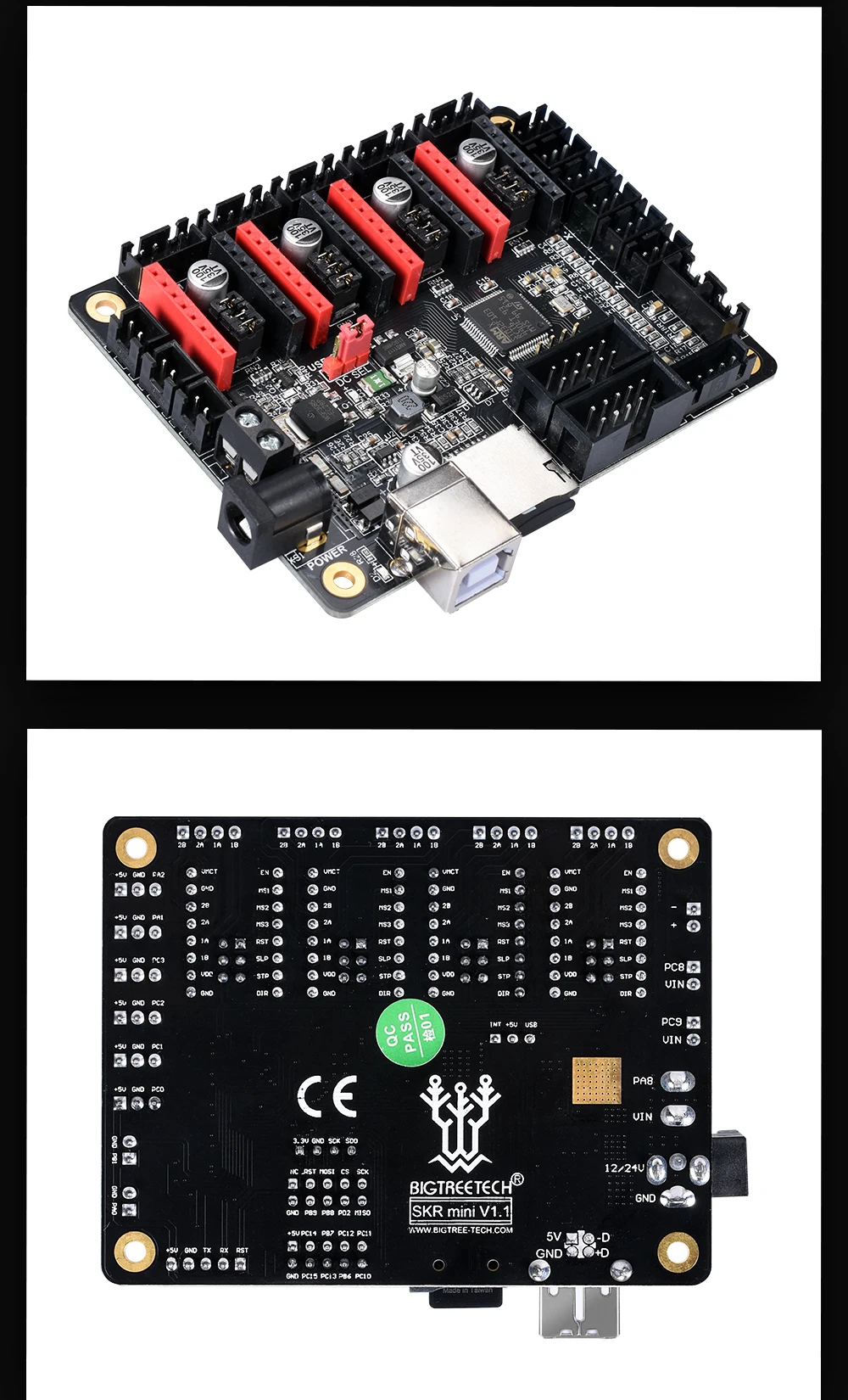 BIGTREETECH SKR мини V1.1 плата управления 32 бит двойной оси Z TMC2208 TMC2130 A4988 SKR V1.3 MKS GEN L части 3d принтера
