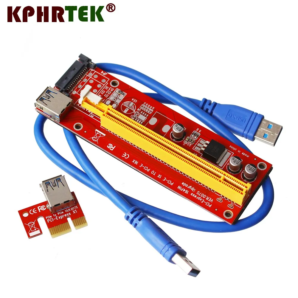 Райзер VER007S PCI Express 1x до 16x E 60 см|Компьютерные кабели и разъемы| |