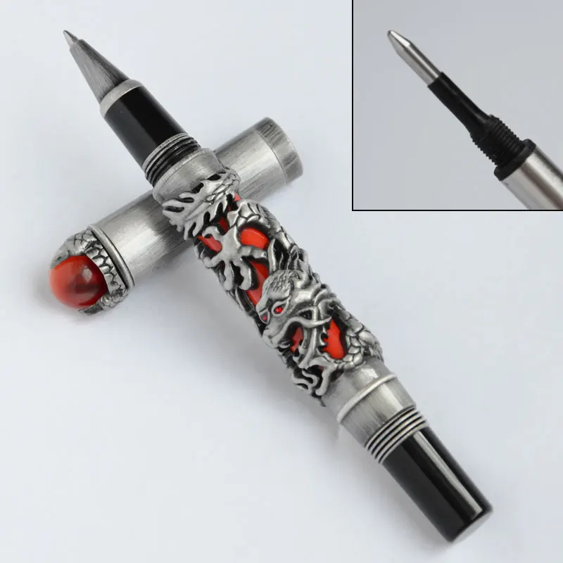 Шариковая ручка JINHAO DRAGON KING PLAY PEARL OVERLORD 3 вида цветов черная красная Античная