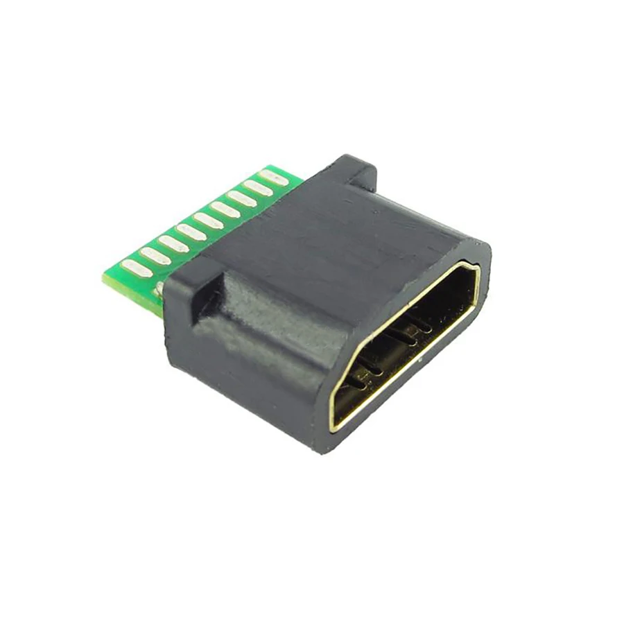 Позолоченный гнездовой разъем HDMI 10 шт./лот тип A с печатной платой Версия 1 4