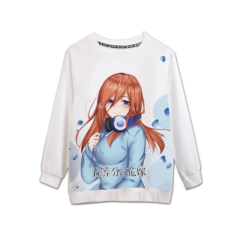 Аниме Go-Toubun no Hanayome Nino Nakano Miku Itsuki Nakano Косплей Толстовка весна и осень для мужчин и женщин пуловер с длинными рукавами пальто - Цвет: 02