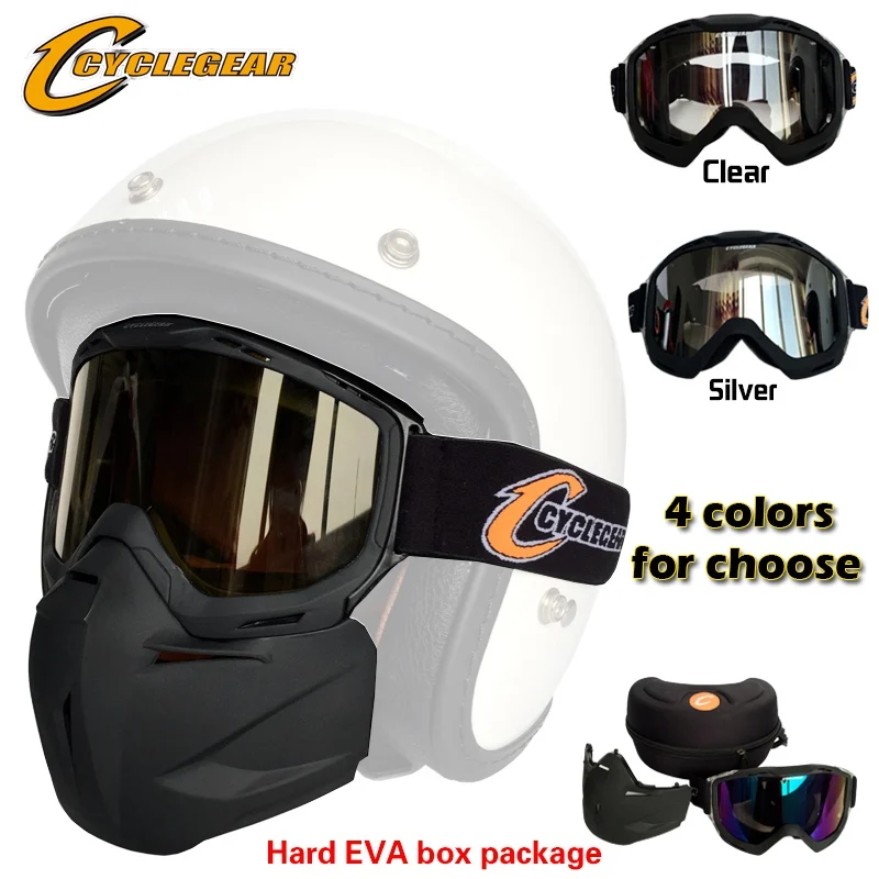 Cyclegear moto rcycle очки с маской moto r велосипед съемный модульный очки moto cross racing gafas occhiali moto CG02