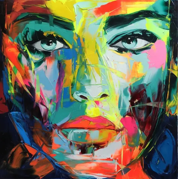 Палитра ножей картина для портрета нож женщина лицо маслом импасто рисунок на