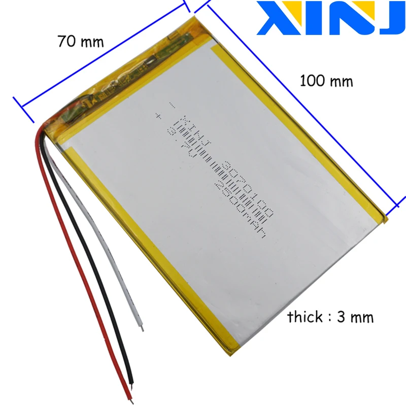 XINJ 3 7 V 2500 mAh провода для термистора литий-полимерный литий-ионный аккумулятор 3070100