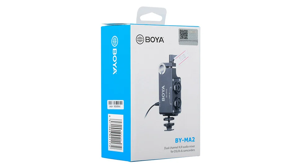 Boya BY-MA2 двухканальный микшер для записи аудио XLR Jack 6,5 мм до 3,5 мм Беспроводная микрофонная система для DSLR камеры Canon Nikon sony