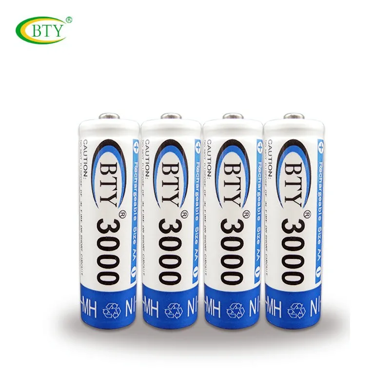 BTY батарея AA 3000 4 X Ni MH 1 2 V 850mAh перезаряжаемая aa перезаряжаемые батареи AA3000|aa