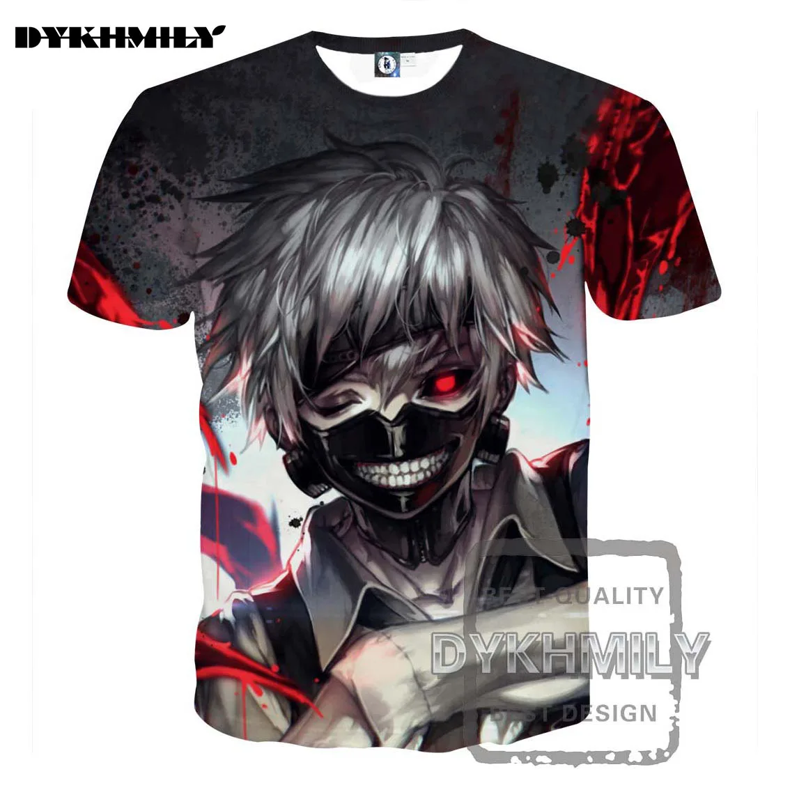 Dykhmily Новинка 2017 года футболка с принтом Для мужчин s короткий рукав Токио
