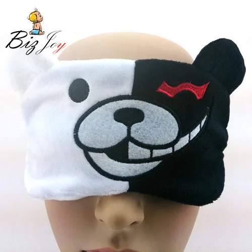 Глазная маска для сна повязка на глаза фигурка Danganronpa милые черные и белые очки