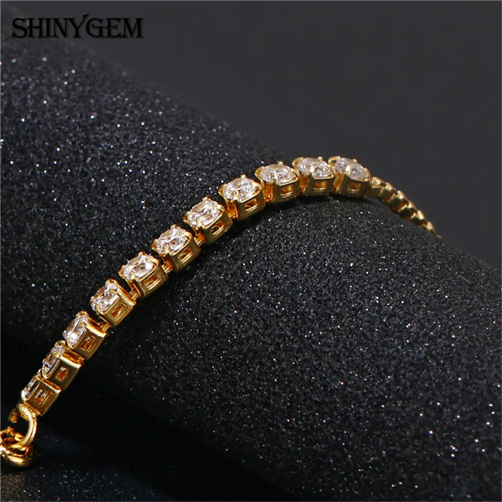 ShinyGem браслеты с кристаллами сглаза нежные инкрустированные Цирконом 24K