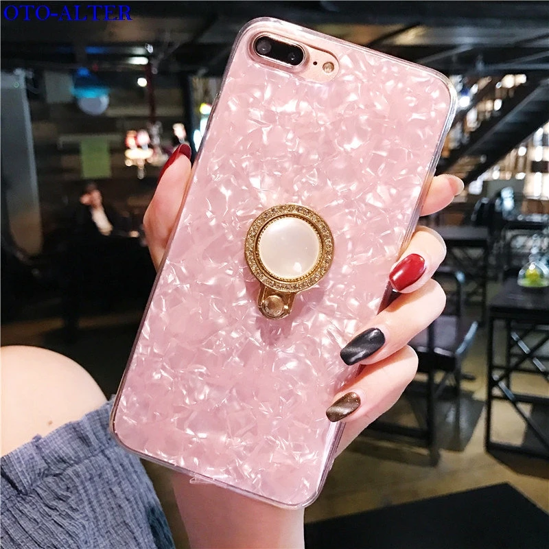 OTO-ALTER luxury marbling TPU case with ring bracket for iphoneX/7/8/7plus/8plus/6/6s/6plus/6splus |