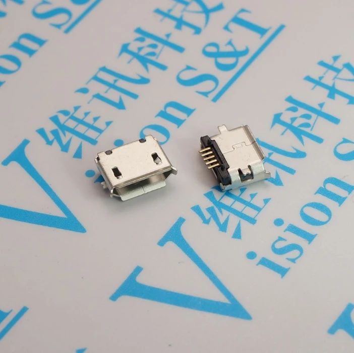 10 шт./лот лента Micro USB разъем для микрофона длинный штырьковый SMD соединитель|connector