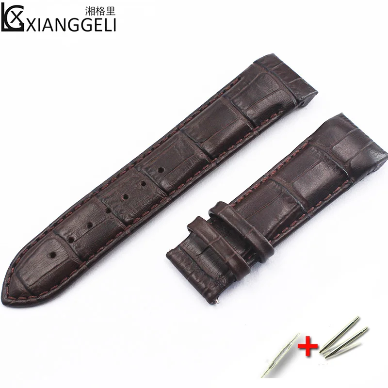 Кожаный ремешок 22 мм 23 мм 24 мм для Tissot cool picture T035 ремешок для библиотеки карта кожа 1853 мужские часы - Цвет ремешка: brown