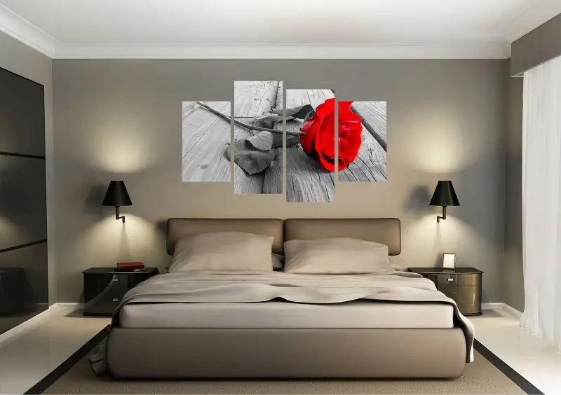 5 шт. искусство для гостиной спальни настенное Искусство украшение дома Цветущая