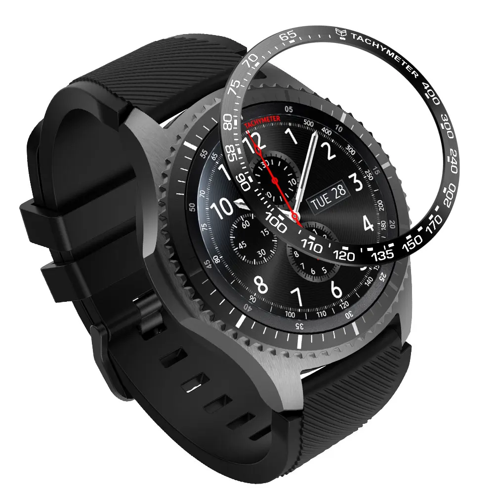 Для samsung Galaxy 46 мм/gear S3 Frontier силиконовый ремешок для часов 22 мм сменный ремешок для часов с кольцом защитный чехол для Galaxy 46 мм