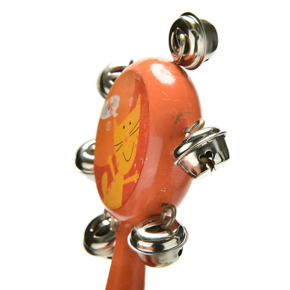 

Cartoon Animal Wooden Whistle Hand Bells Baby Toys Wood Baby Rattle Kid Musical Toy Unisex Separates